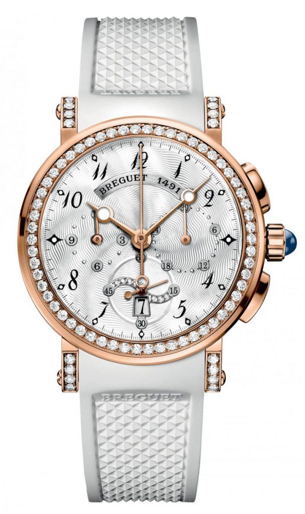 Breguet Marine Fake Ladies’ Watches UK With White Rubber Straps Of Good Quality