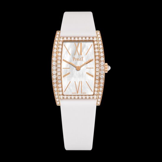 Piaget Limelight Tonneau-Shaped Replica Elegant Watches With White Satin-Faced Straps UK