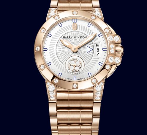 Luxury Harry Winston Ocean 36MM Automatic Swiss Watches Knockoff With 18K Rose Gold Bracelets For UK Recommendation