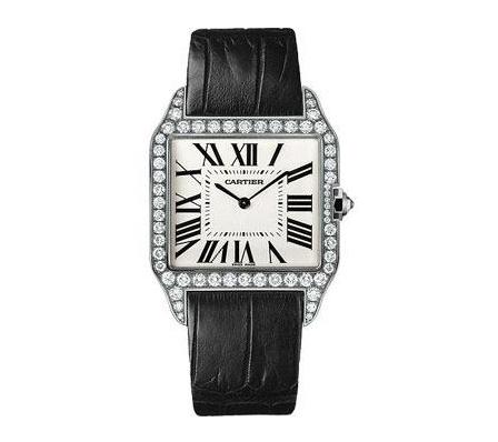 Large-Sized Santos De Cartier Men’s Watches Replica UK With Diamond Bezels Of Noble Styles