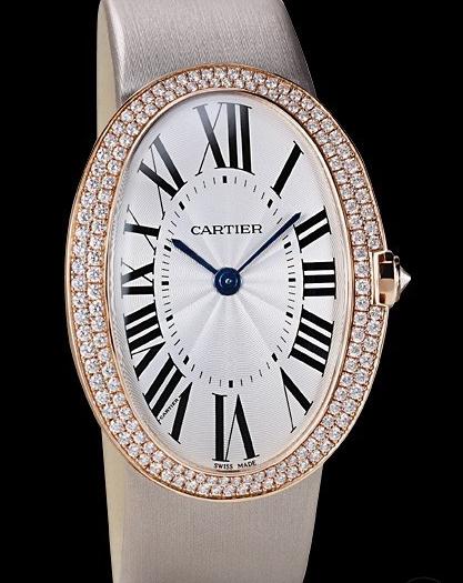 Large-Sized Cartier Baignoire Knockoff Watches UK With Silvering Dials For Elegant Ladies