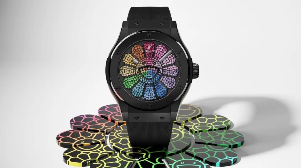 UK Swiss Made Replica Hublot & Takashi Murakami Present the Unique Classic Fusion Takashi Murakami Black Ceramic For Phillips’ Toki: Watch Auction